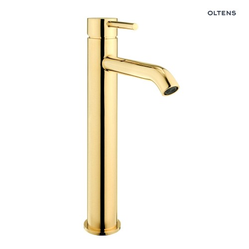 Oltens Molle bateria umywalkowa wysoka stojąca złota