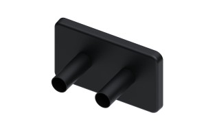 Excellent rozeta maskująca do zaworu grzejnikowego Volaro , kolor czarny