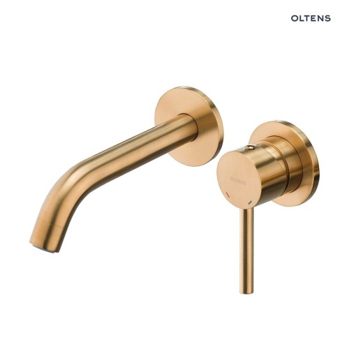 Oltens Molle bateria umywalkowa podtynkowa złoto szczotkowane