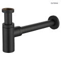 Oltens Hervik syfon umywalkowy butelkowy czarny mat