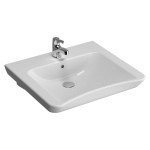 Vitra S20 umywalka dla niepełnosprawnych z przelewem , romiar 60x54,5 cm