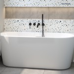 Oltens Delva wanna wolnostojąca przyścienna 170x80 cm akrylowa owalna , kolor biały połysk  