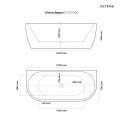 Oltens Begna wanna przyścienna 170x75 tech.