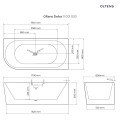 Oltens Delva wanna  wolnostojąca narożna prawa 170x80 tech.