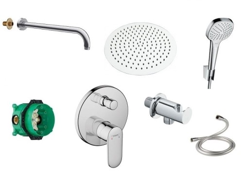SET Hansgrohe Vernis B - Croma Select E + deszczownica Slim