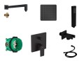 Hansgrohe Vernis S Set Black + rączka Tor