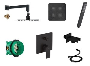 Hansgrohe Vernis Shape bateria + iBox + deszczownica Slim 30 + Logi CZARNY MAT ! 