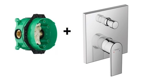 Hansgrohe Vernis Shape bateria wannowa-podtynkowa chrom 71468000 + iBOX 01800180