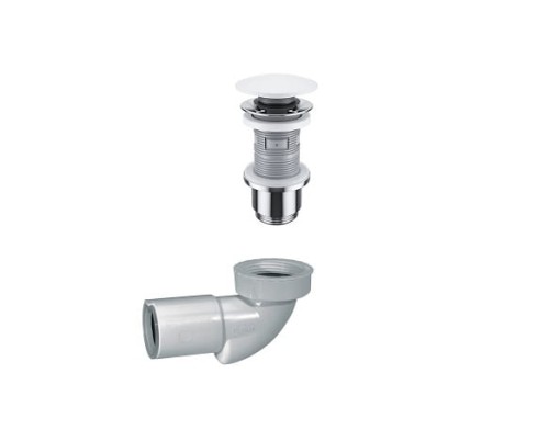 Purus syfon umywalka - bidet niski + korek biały
