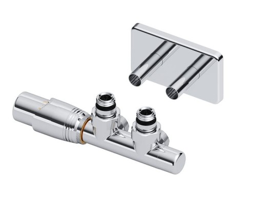 Volaro zawór grzejnikowy zintegrowany chrom lewy + rozeta