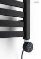 Oltens Vanlig (e) grzejnik łazienkowy 96x50 cm elektryczny czarny mat 55107300