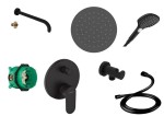 Hansgrohe Vernis Blend bateria + iBox + deszczownica Slim 25 +  Raindance Select E  120 CZARNY MAT !  