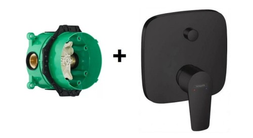 Hansgrohe Talis E bateria wannowa podtynkowa czarny mat 71745670 + iBOX 01800180