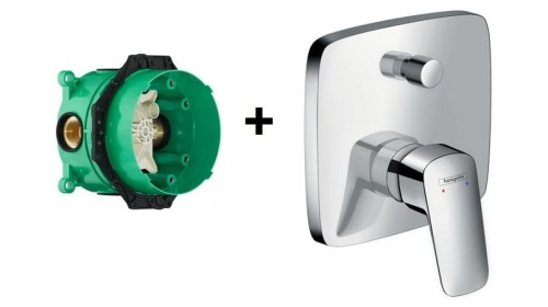 Hansgrohe Logis bateria wannowa podtynkowa chrom 71405000 + iBOX 01800180