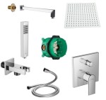 Hansgrohe Vernis Shape + iBox + Tor + Kvadro deszczownica 25