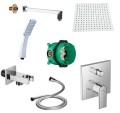 SET Hansgrohe Vernis Shape + ibox + Point Square + Kvadro deszczownica