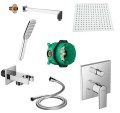SET Hansgrohe Vernis Shape + ibox + Logo + Kvadro deszczownica