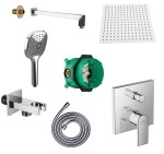 Hansgrohe Vernis Shape + iBox + Auris Select + Kvadro deszczownica 30 