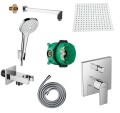 SET Hansgrohe Vernis Shape + ibox + Croma Select + Kvadro deszczownica