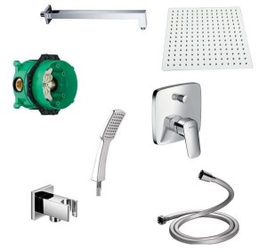 Hansgrohe Logis bateria + iBox + deszczownica 25  SET Kvadro 25