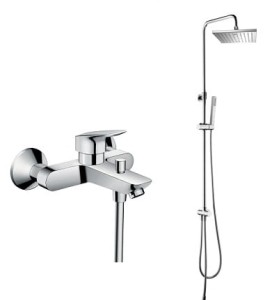 HANSGROHE Logis bateria wannowa 7140000 + Kwadro kolumna prysznicowa