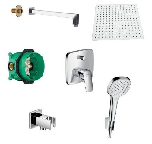 SET Hansgrohe Logis + Select E + deszczownica 