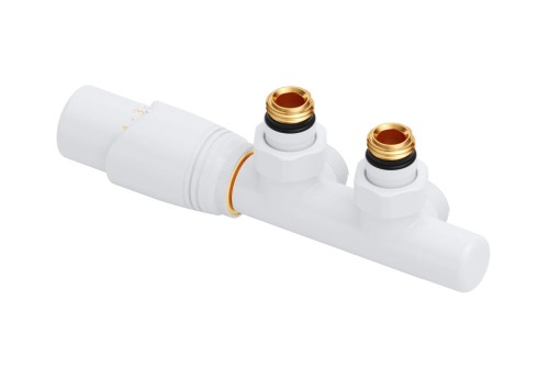 zawór grzejnikowy lewy biały