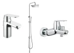 Grohe Eurosmart Cosmopolitan  bateria umywalkowa + wannowa + deszczownica 